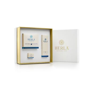 Coffret cadeau de NOEL Masque visage + Crème de jour + nuit hydratation intense - HYDRA PLANTS - HERLA