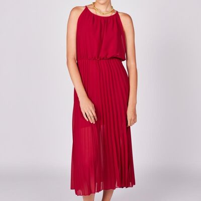 Pleated Halter Dress 2