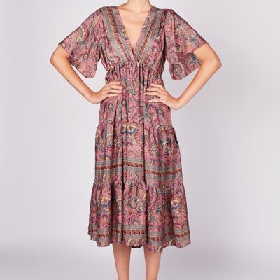 Printed silk dress