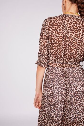 Robe plissée léopard 5