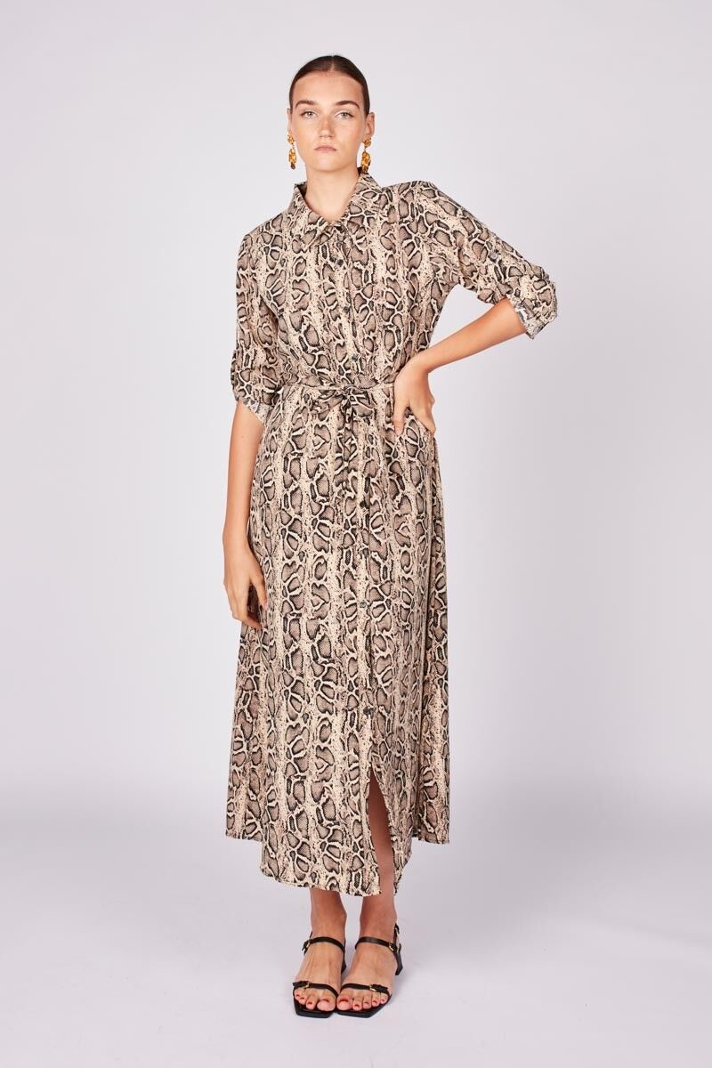 Hemdkleid mit Schlangenmuster