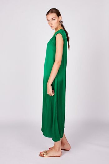 Robe longue en satin 1 2