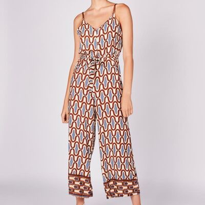 Printed straight jumpsuit 1