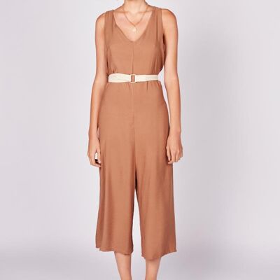 Cropped jumpsuit with belt 2