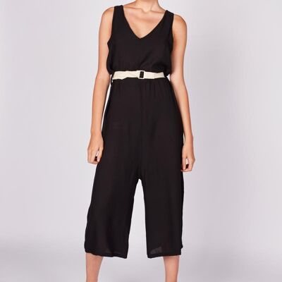 Cropped jumpsuit with belt 3