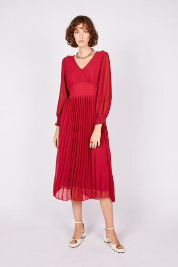 Robe midi plissée 1 1