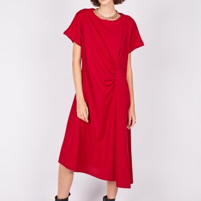 Robe midi drapée 1