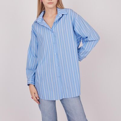 Poplin striped shirt