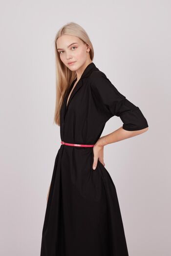 Robe en popeline avec ceinture 1 3