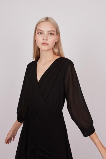 Robe longue micro plissée 1 2