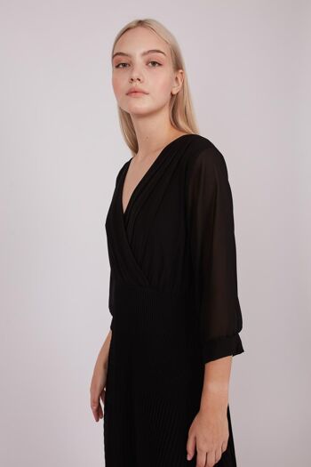 Robe longue micro plissée 1 3