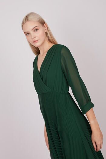 Robe longue micro plissée 2 3