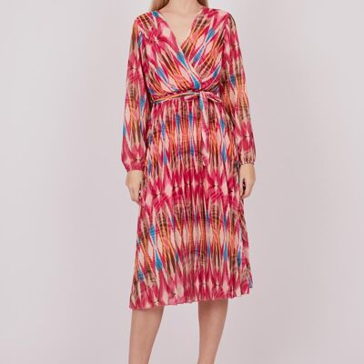 Printed pleated dress 2