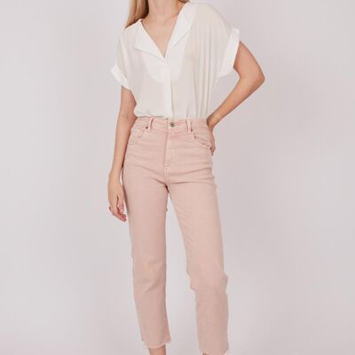 Frayed hem cropped jean 1