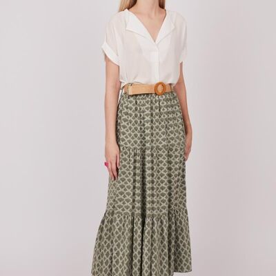 Flowing skirt with belt 1