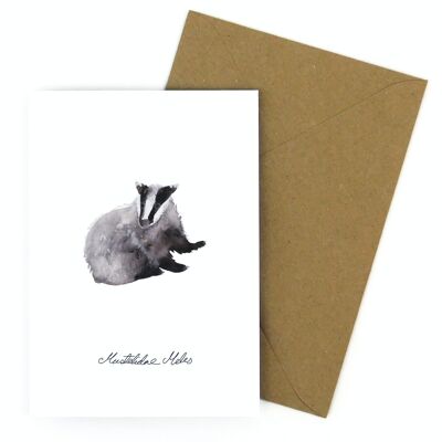 Sylvan Badger Greetings Card