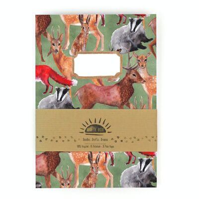 Cuaderno con estampado de animales del bosque de Sylvan