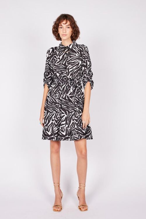 Vestido corto animal print 1