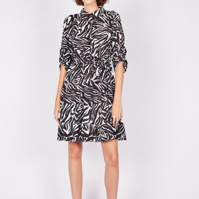 Robe courte imprimé animalier 1