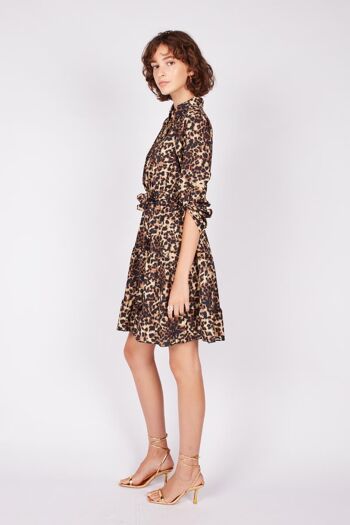 Robe courte imprimé animalier 2 3