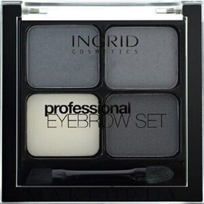 Set de Maquillaje Profesional para Cejas - Gris - Ingrid Cosmetics