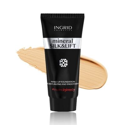 Base de maquillaje mineral - Silk & Lift - 30 ml - Ingrid Cosmetics - 5 Tonos - 32