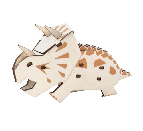 Bouwpakket Triceratops Dinosaurus- kleur