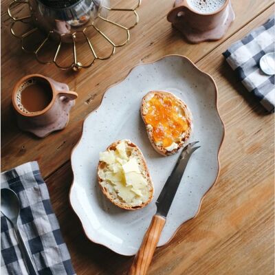Unique Stoneware Breakfast and Snack Trays