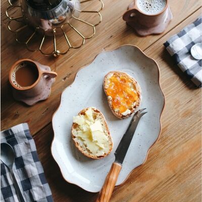 Unique Stoneware Breakfast and Snack Trays