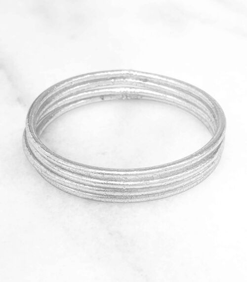 Bracelet bouddhiste certifié made in Thaïlande - Modèle fin - SILVER