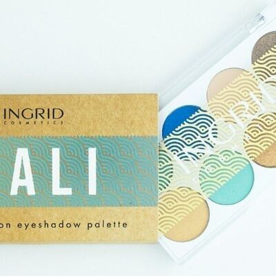 8 shades vegan eye shadow palette - Blue Lagoon - 9.5 gr - Ingrid Cosmetics