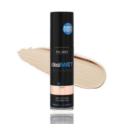 IDEAL MATT Ingrid Cosmetic Foundation - 30 ml - 5 tonalità - 303-Dark Natural