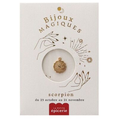 Astro medallion gilded with fine gold - Scorpion (250069)