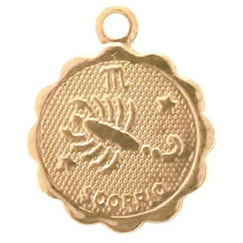 Médaille astro dorée à l'or fin - Scorpion (250069) 2