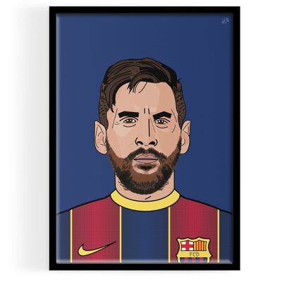 Ritratto di Lionel Messi STAMPA ARTISTICA