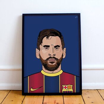 Lionel Messi Portrait ART PRINT 2
