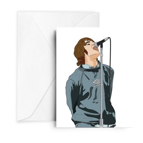 Liam Gallagher Oasis Greetings Card