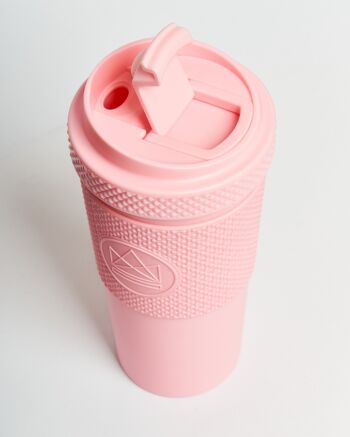 Tasse à café réutilisable à double paroi Neon Kactus - Flamant rose 20 oz 2