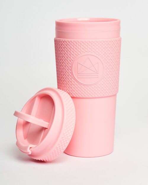 Neon Kactus Double Wall Reusable Coffee Cup - Pink Flamingo 20oz