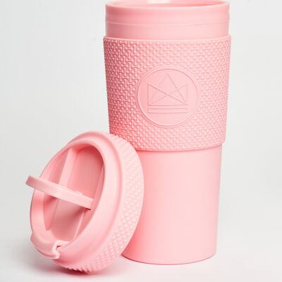 Taza de café reutilizable de doble pared Neon Kactus - Pink Flamingo 20oz
