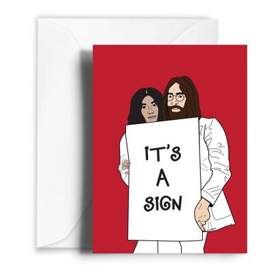 Carte de voeux Lennon + Yoko