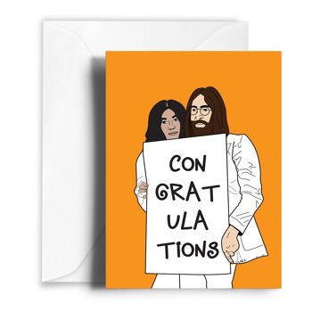 Carte de voeux Lennon + Yoko 2