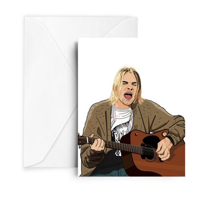 Tarjeta de felicitación Kurt Cobain Nirvana