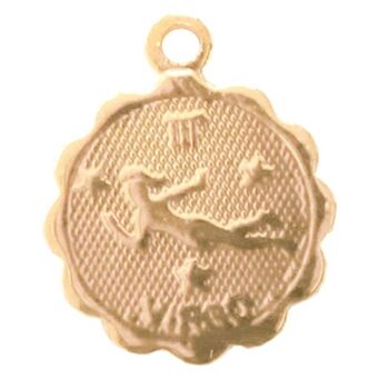 Médaille astro dorée à l'or fin - Vierge (250063) 2