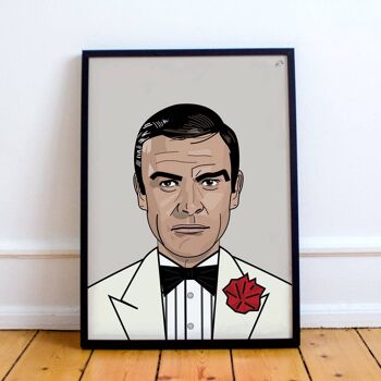 James Bond Portrait ART PRINT 2