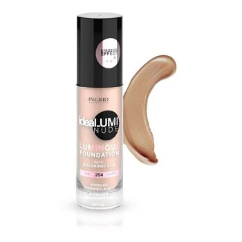Fond de teint Idealumi à l'acide hyaluronique Ingrid Cosmetics - MAKE UP FOUNDATION Idealumi Nude 204