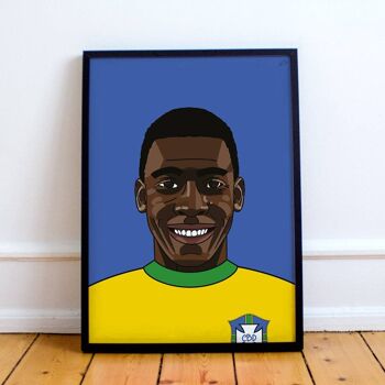 Inspiré par Pele Portrait ART PRINT 2