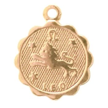 Médaille astro dorée à l'or fin - Lion (250065) 2