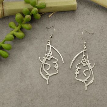 Boucles d'oreilles en forme de visage 2