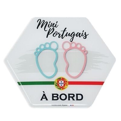 Adhésif Bébé à Bord ultra-résistant - Mini Portugais (Gris/Mixte)